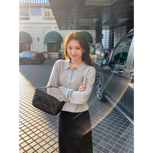 Lin 针织衫 经典 1OO羊毛长袖 女高智感POLO领打底上衣 系列 Maven