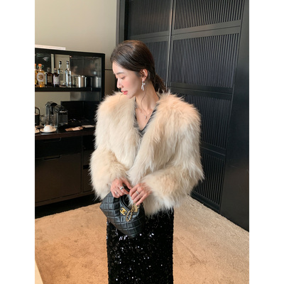 高级感貉子毛皮草女冬季保暖显瘦