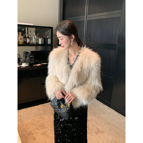 高级感貉子毛皮草女冬季保暖显瘦