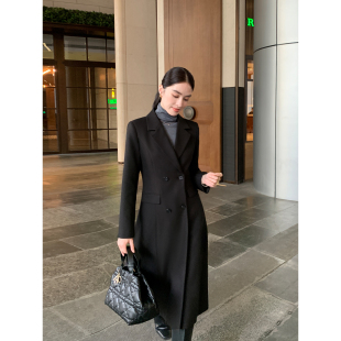 大衣女收腰显瘦中长款 Maven 高级双排扣西装 现货7折 外套 Lin