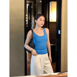 甄选扬子纱美丽诺羊毛修身 正反两穿法 吊带背心上衣女 Lin Maven