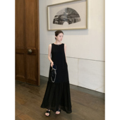 Maven 背心裙 网纱拼接直筒连衣裙女高级感无袖 Lin 轻奢气质女神