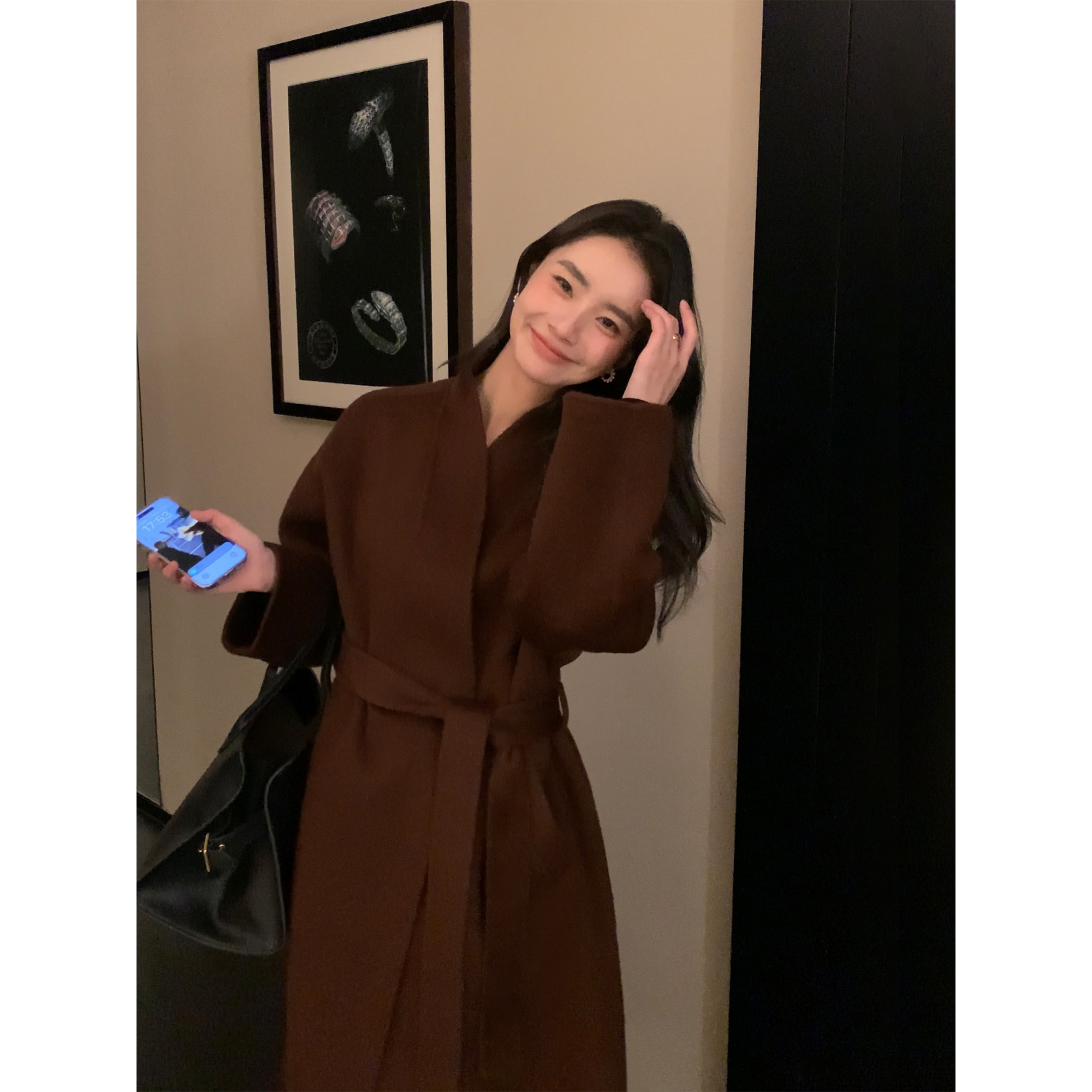 双面呢羊毛大衣女冬季高级感毛呢