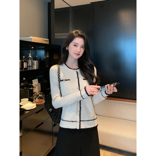 100%羊毛小香风毛衣外套女优雅软糯针织开衫 矜贵千金 Lin Maven