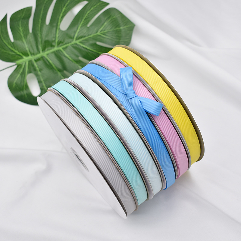 现货1.2CM多色罗纹带可印logo印刷烫金礼物礼品礼盒蛋糕盒装饰带