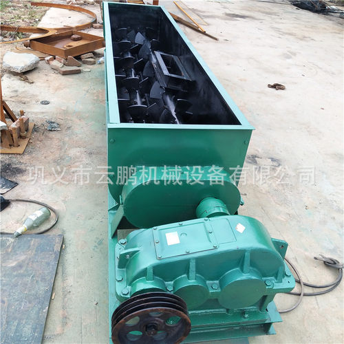 双轴粉尘加湿机 SZWJ2500X650型卧式双轴搅拌机 加厚双螺旋搅拌机