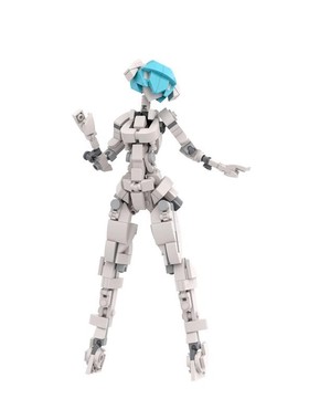 MOC积木摆件兔女郎机娘机甲战士少女机器人模型摆件益智玩具