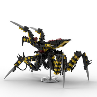 MOC虫族模型拼装星河战队武士虫小颗粒拼搭积木玩具男孩玩具摆件