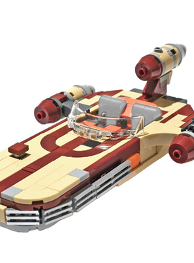 MOC创意小颗粒星战系列MOC-41385陆地飞艇拼插积木玩具