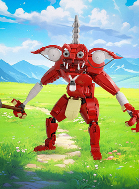 跨境MOC塞尔达传说王国之泪红色波克布林拼搭积木玩具