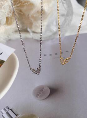 MaisonCleoS925纯银爱心锁骨链