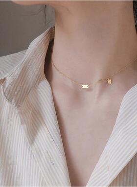 MaisonCleo法式方牌锁骨链