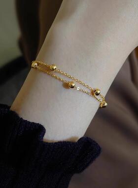 MaisonCleo金色转运珠手链女款