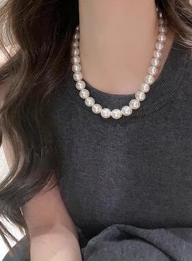 MaisonCleo轻奢珍珠锁骨链女