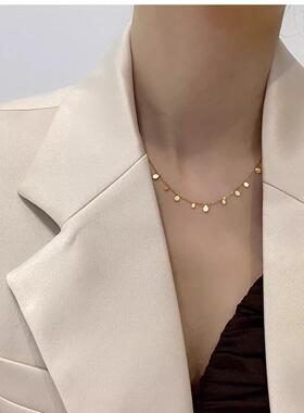 MaisonCleo水滴金色锁骨链新款