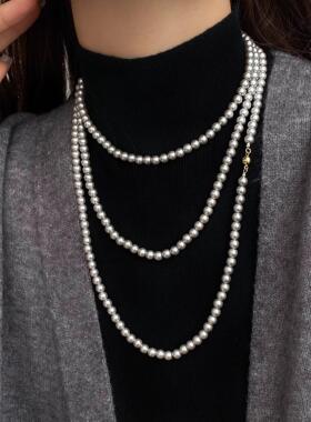 MaisonCleo秋冬长款珍珠毛衣链