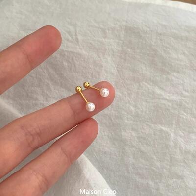 MaisonCleoS925银小珍珠耳钉