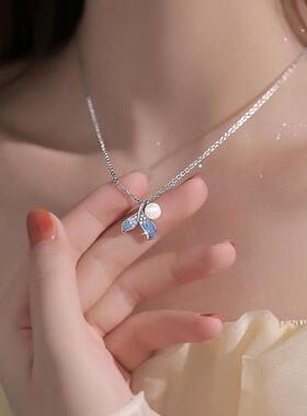 MaisonCleo镶钻鱼尾珍珠项链