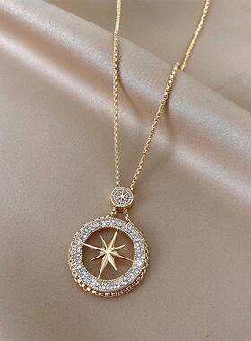 MaisonCleo八芒星微镶钻毛衣链