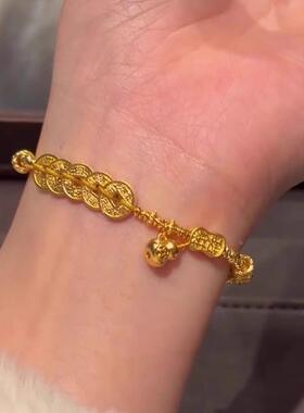 新中式五帝钱葫芦手链招财福禄