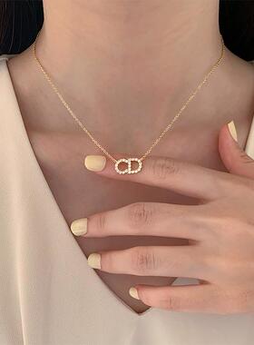 MaisonCleo字母锆石项链轻奢