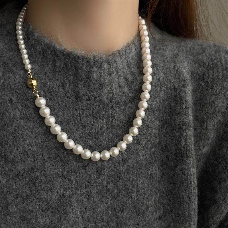 MaisonCleo「简约大方」秋冬珍珠简约毛衣链女大气轻奢小众项链潮