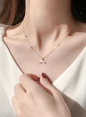 MaisonCleo海豚鱼尾小众锁骨链