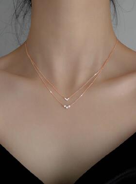 MaisonCleo双层冷淡风锁骨链