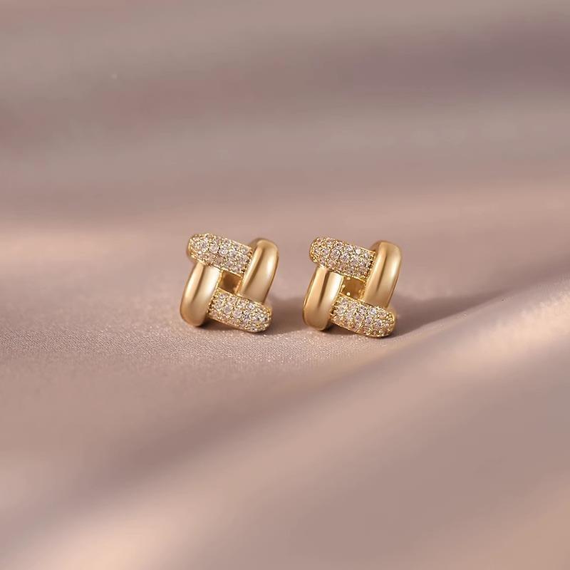 MaisonCleo显脸小菱形几何耳环女小众设计感925银针耳钉简约百搭