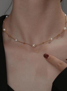MaisonCleo天然淡水珍珠锁骨链
