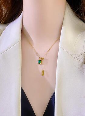 MaisonCleo祖母绿方糖锁骨链