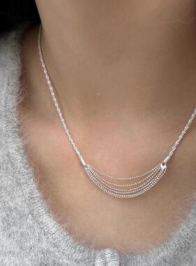 MaisonCleo纯银波光粼粼锁骨链