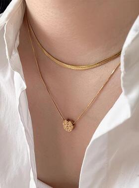MaisonCleo中式双喜不掉色项链