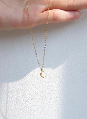 MaisonCleoS925银小月亮锁骨链