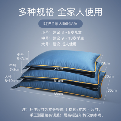 荞麦枕头荞麦皮枕芯颈椎护颈枕大人儿童I单人助睡眠家用男一对夏
