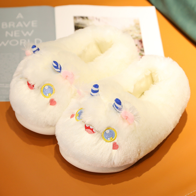 创意恶搞aj棉拖鞋冬季胖胖椰子棉鞋 防滑加厚毛毛鞋搞怪男女棉鞋