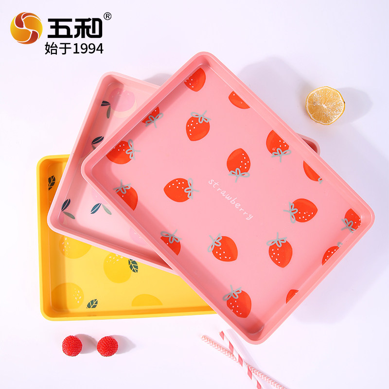 五和食品级密胺托盘长方形收纳盘图片