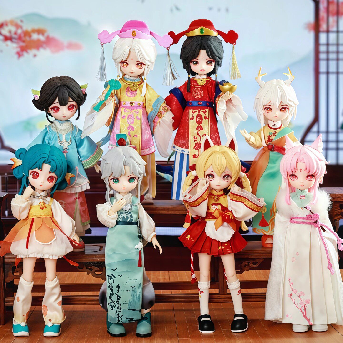 正品Nagi兽仔踏风吟系列关节可动人偶12分mjd娃盲盒可爱礼物手办