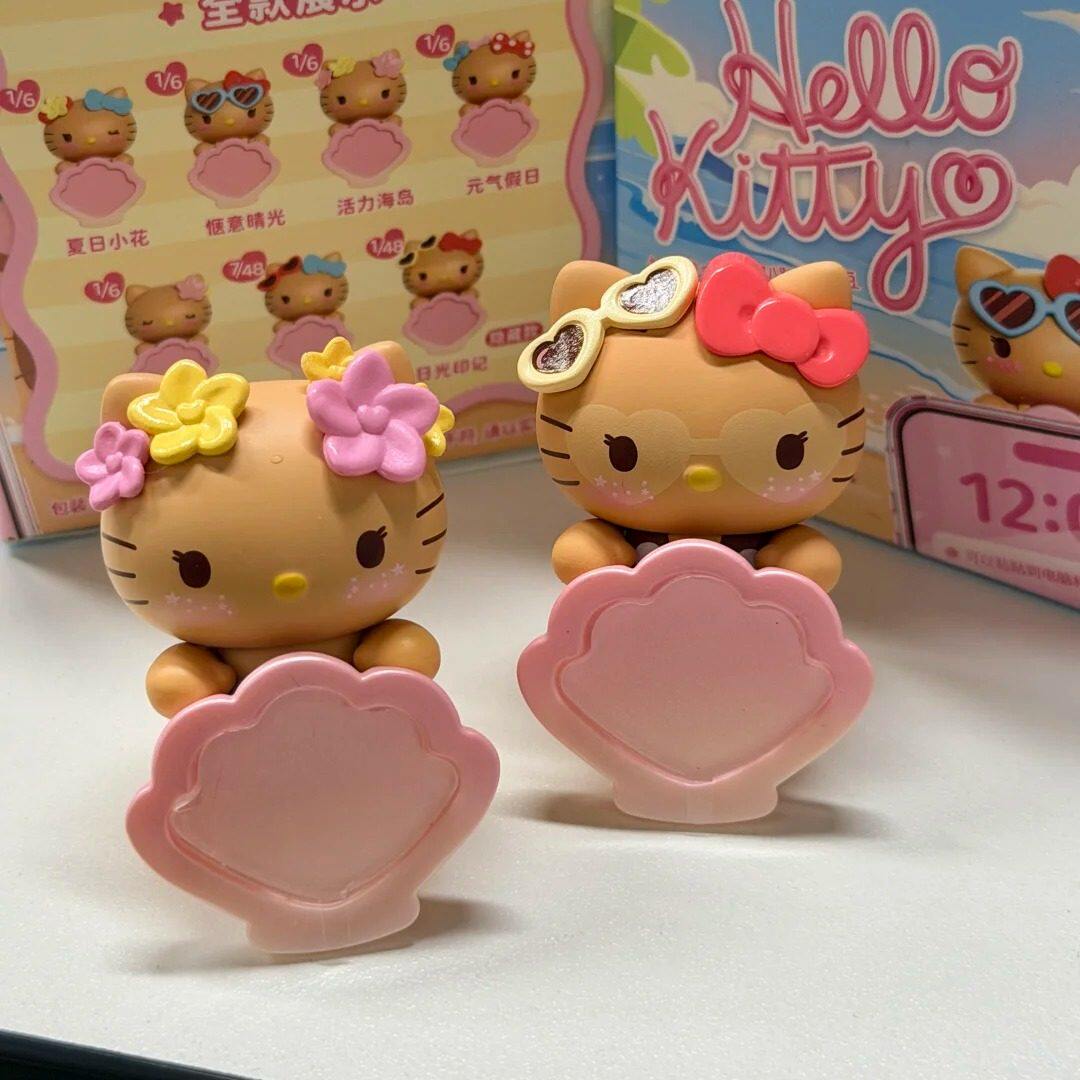 现货正品hellokitty去海边吧趴趴萌趣豆黑色凯蒂猫萌粒可爱礼物