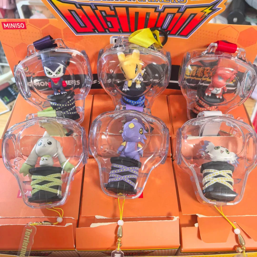 现货正品miniso名创优品数码宝贝驯兽师之王萌粒挂件盲盒潮玩公仔