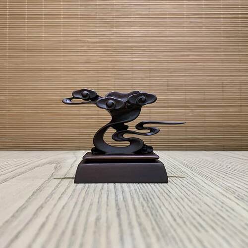 祥云底座石头奇石底座摆件托架树脂摆放托盘艺术创意通用仿实木