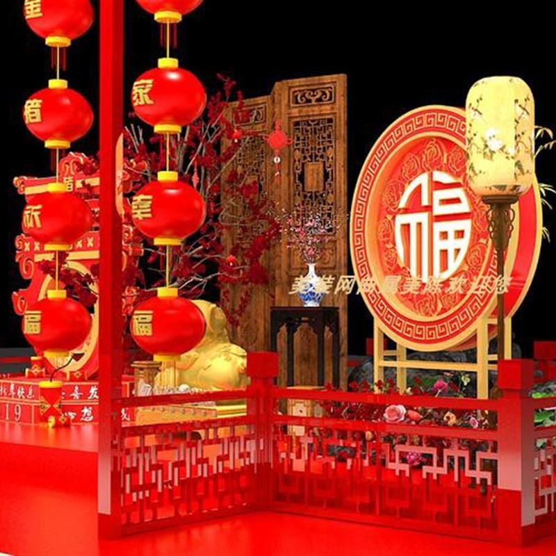蛇年集会装饰美陈道具商场活动摆件搭建商业街生T肖道具制作春节