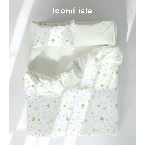 loomiisle小众原创设计四叶草旋律100棉高密全棉四件套