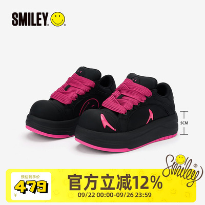SMILEY厚底增高大头鞋板鞋