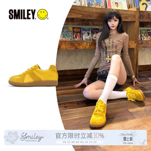 SMILEY笑脸黄色芒果头女德训鞋