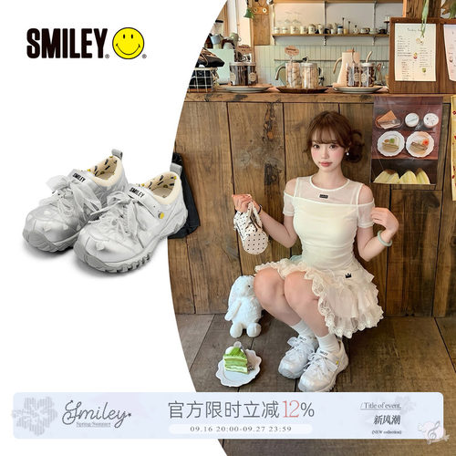SMILEY笑脸爱心波点蝴蝶结休闲鞋