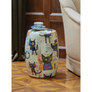 中古风客厅边几卧室 猫鼓凳彩绘陶瓷坐墩法式 家庭罗曼史 薛定谔