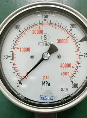 WIKA PG23HP-S.100不锈钢充油超高压压力表量程300MPA 威卡