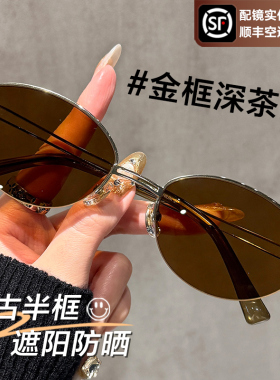 【送退货宝】老钱风墨镜女新款