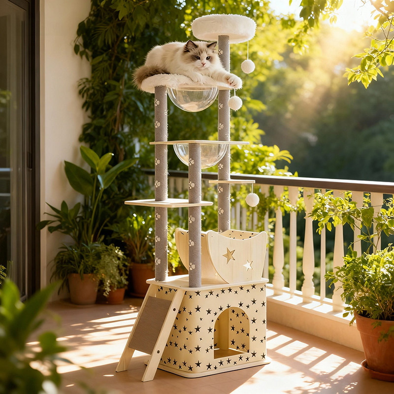 猫咪休闲神奇猫爬架猫咪太空舱半圆猫咪大型树屋猫窝一体猫抓柱,宠物/宠物食品及用品,猫爬架,淘宝优惠券,粉丝福利购,淘宝优惠卷